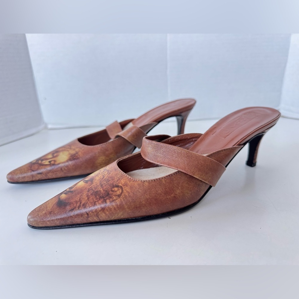 icon wearable art La Scapigliata pointy kitten heel pumps italian shoes 6 y2k - Picture 5 of 10